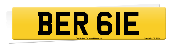 Registration number BER 61E